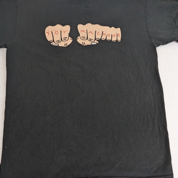 Toy Machine FISTS Authentic Skateboard Company Streetwear Black Tee Medium - Picture 2 of 6